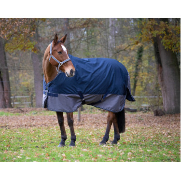 Equithème Tyrex 600 D 300g deken Marine / grijs Blauw Equithème Tyrex 600 D 300g deken Marine / grijs Blauw