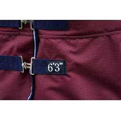 Couverture Equithème Tyrex 1200D Marine / bordeaux Bleu Couverture Equithème Tyrex 1200D Marine / bordeaux Bleu