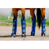 Guêtres de transport Equithème Tyrex 1200 D Bleu / noir Guêtres de transport Equithème Tyrex 1200 D Bleu / noir