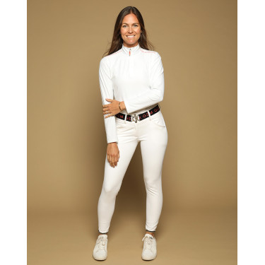 Polo Victore GEM manches longues femme Blanc