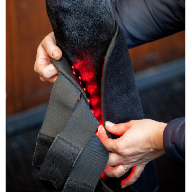 Guêtres de thérapie Horseware par lumière rouge LED Noir / noir