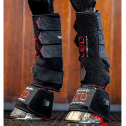 Guêtres de thérapie Horseware par lumière rouge LED Noir / noir
