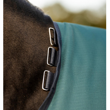 Couverture Horseware Amigo Ripstop 900D Turnout 100g Vert dynastie / marine / argent Couverture Horseware Amigo Ripstop 900D Turnout 100g Vert dynastie / marine / argent