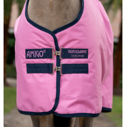 Couverture Horseware Amigo Ripstop 900D Plus Poney Turnout 100g Rose / rose / marine
