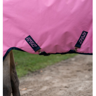 Couverture Horseware Amigo Ripstop 900D Plus Poney Turnout 100g Rose / rose / marine