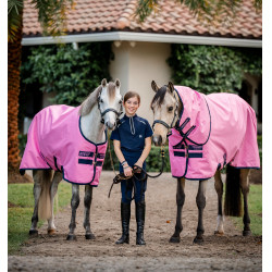 Couverture Horseware Amigo Ripstop 900D Plus Poney Turnout 100g Rose / rose / marine