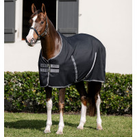 Couverture de box Horseware Rambo doublure microfibre Noir / orage / gris argent Couverture de box Horseware Rambo doublure microfibre Noir / orage / gris argent