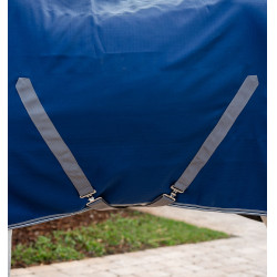 Couverture de box Horseware Rambo doublure microfibre Marine / orage / gris argent Bleu marine