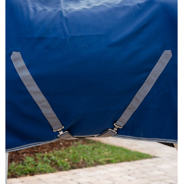 Couverture de box Horseware Rambo doublure microfibre Marine / orage / gris argent Bleu marine