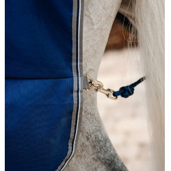 Couverture de box Horseware Rambo doublure microfibre Marine / orage / gris argent Bleu marine