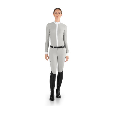 Polo de concours Ego7 manches longues femme Gris clair