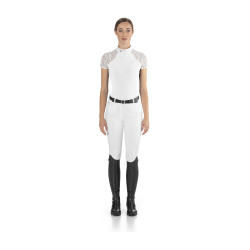 Wedstrijdpolo Florentine Ego7 met lange mouwen voor dames Wit