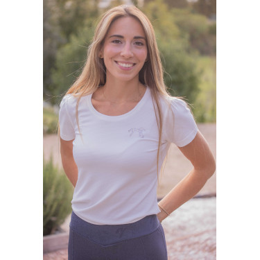 T-shirt Pénélope Techty manches courtes Écru Blanc