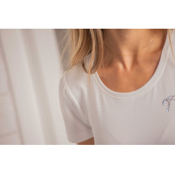 T-shirt Pénélope Techty korte mouwen Ecru Wit