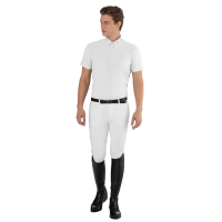 Polo de concours Ego7 homme manches courtes Blanc