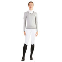 Pull col V Ego7 Vic femme Gris