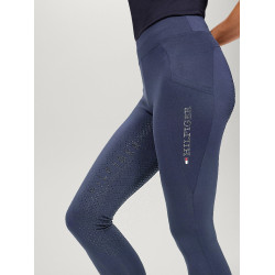 Legging Tommy Hilfiger Equestrian Amber taille haute full grip femme Indigo délavé Bleu