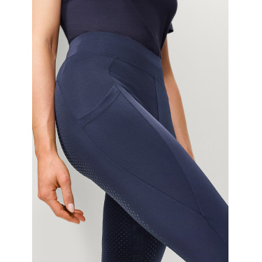 Tommy Hilfiger Equestrian Amber hoge taille full grip damesrijlegging Verbleekt indigo Blauw
