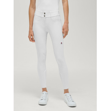Pantalon Tommy Hilfiger Equestrian Lea full grip femme Blanc optique