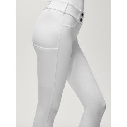 Pantalon Tommy Hilfiger Equestrian Lea full grip femme Blanc optique