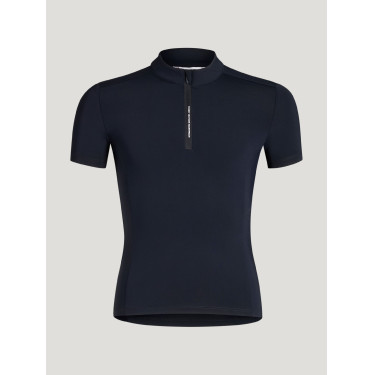 Polo d'entrainement Palma Tommy Hilfiger Equestrian 1/4 Zip Young Rider manches courtes Desert sky Bleu