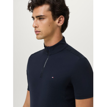 Rialto trainingspolo Tommy Hilfiger Equestrian 1/4 zip korte mouwen heren Woestijnlucht Blauw Rialto trainingspolo Tommy Hilfiger Equestrian 1/4 zip korte mouwen heren Woestijnlucht Blauw