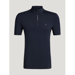 Polo d'entrainement Rialto Tommy Hilfiger Equestrian 1/4 Zip manches courtes homme Desert sky Bleu Polo d'entrainement Rialto Tommy Hilfiger Equestrian 1/4 Zip manches courtes homme Desert sky Bleu