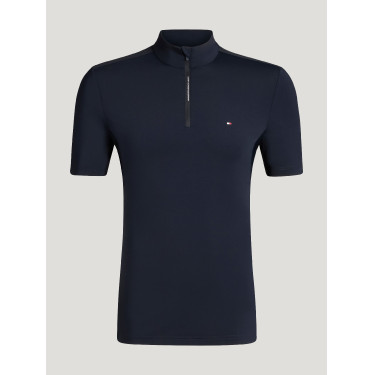 Polo d'entrainement Rialto Tommy Hilfiger Equestrian 1/4 Zip manches courtes homme Desert sky Bleu Polo d'entrainement Rialto Tommy Hilfiger Equestrian 1/4 Zip manches courtes homme Desert sky Bleu
