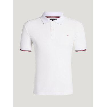 Polo manches courtes Davis Tommy Hilfiger Equestrian homme Blanc optique