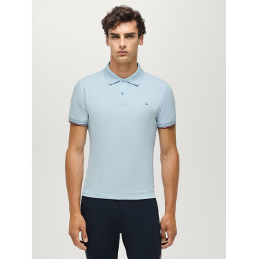 Polo manches courtes Davis Tommy Hilfiger Equestrian homme Bleu doux