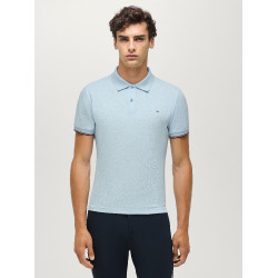 Polo met korte mouwen Davis Tommy Hilfiger Equestrian heren Zacht blauw