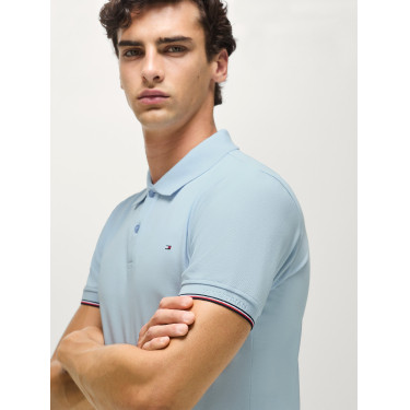 Polo manches courtes Davis Tommy Hilfiger Equestrian homme Bleu doux