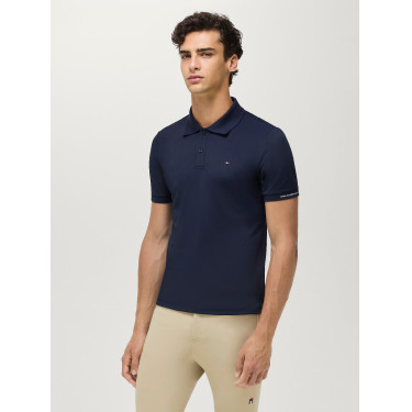 Polo technique Fresco Tommy Hilfiger Equestrian manches courtes homme Desert sky Bleu