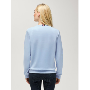 Trui met ronde hals Belair met strass Tommy Hilfiger Equestrian dames Zacht blauw