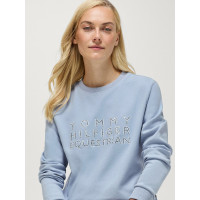 Trui met ronde hals Belair met strass Tommy Hilfiger Equestrian dames Woestijnlucht Blauw Trui met ronde hals Belair met strass Tommy Hilfiger Equestrian dames Woestijnlucht Blauw