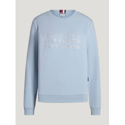 Trui met ronde hals Belair met strass Tommy Hilfiger Equestrian dames Zacht blauw