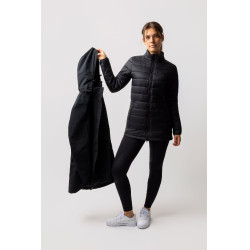 3-in-1 donsjas parka Horze Isabella dames Zwart