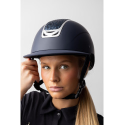 Casque d'équitation ornement en cristal Horze Arix II Gris fumé