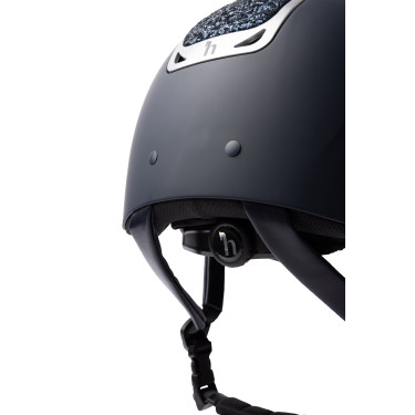 Casque d'équitation ornement en cristal Horze Arix II Gris fumé