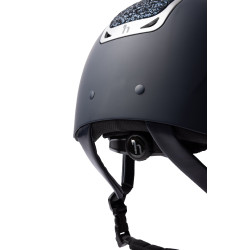 Paardrijcap met kristallen versiering Horze Arix II Rookgrijs