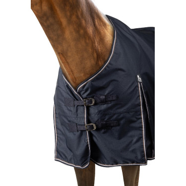 Buitendeken Glasgow met fleecevoering en reflecterende elementen Horze Bosbes Grijs