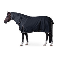 Buitendeken met halsstuk Glasgow 100 g pony Horze Bosbes Grijs