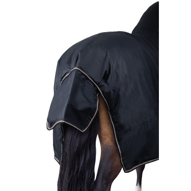 Couverture d'extérieur avec couvre-encolure Glasgow 100g poney Horze 600D Myrtille Gris