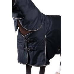 Couverture d'extérieur avec couvre-encolure Glasgow 300g poney Horze 600D Myrtille Gris