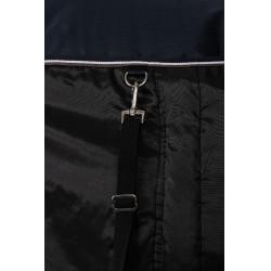 Buitendeken met halsdeken Glasgow 300 g pony Horze Bosbes Grijs