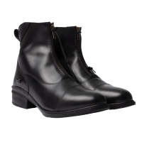 Boots jodhpur Horze Oldenburg en cuir avec fermeture éclair frontale Noir