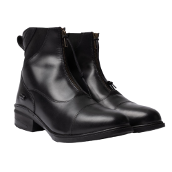Boots jodhpur Horze Oldenburg en cuir avec fermeture éclair frontale Noir