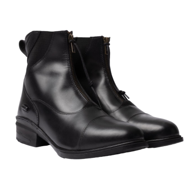 Boots jodhpur Horze Oldenburg en cuir avec fermeture éclair frontale Noir