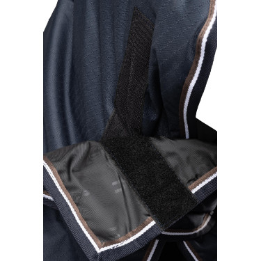 Couverture d'extérieur Glasgow avec combo cou Horze 100 g Myrtille Gris