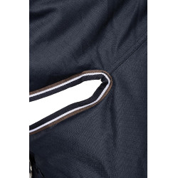 Couverture d'extérieur Glasgow avec combo cou Horze 100 g Myrtille Gris